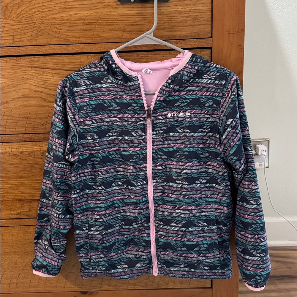 Columbia Reversible Multicolor Striped windbreaker jacket